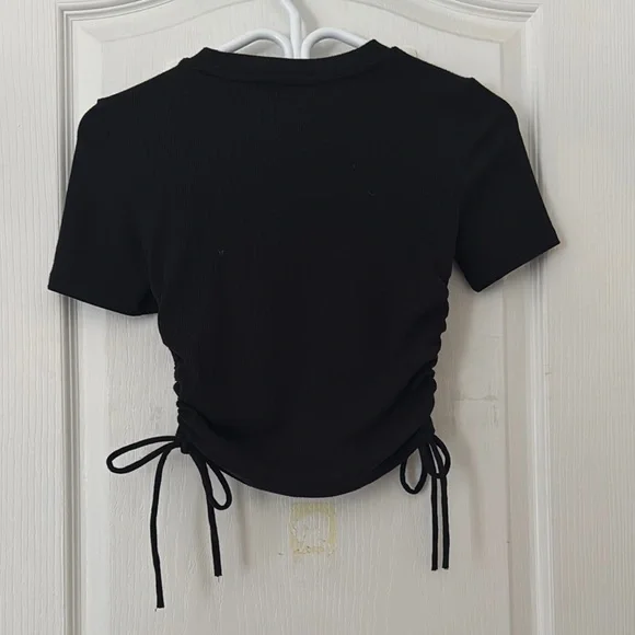 ZARA Ruched Short Sleeve Top - Picture 2 of 2